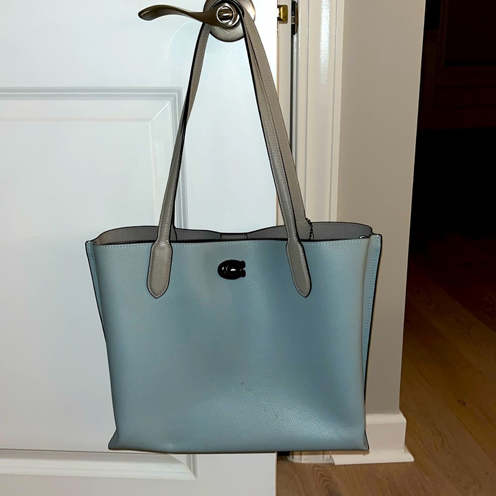 Coach Tote - blue and gray